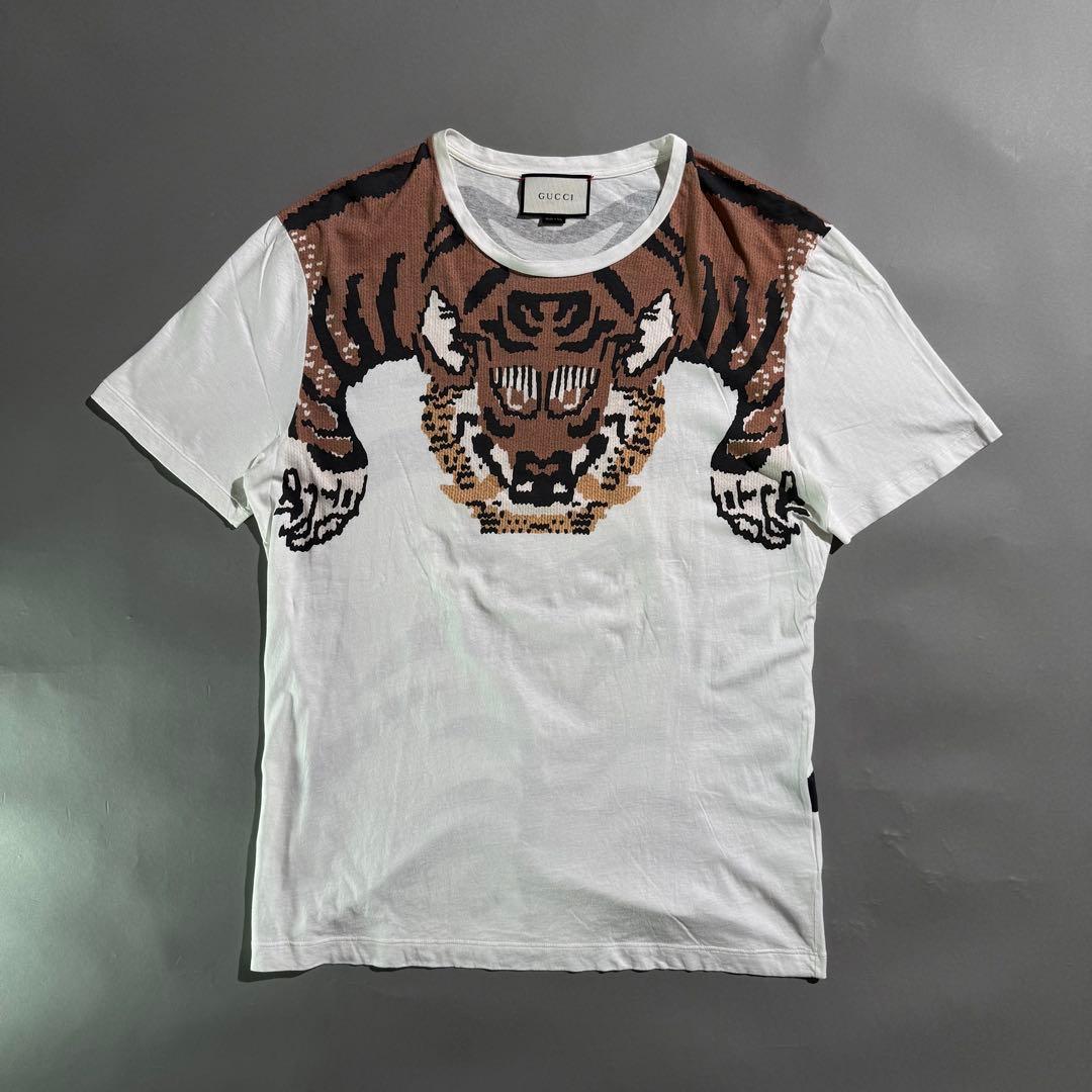 GUCCI タイガープリントT XXLサイズ 白
