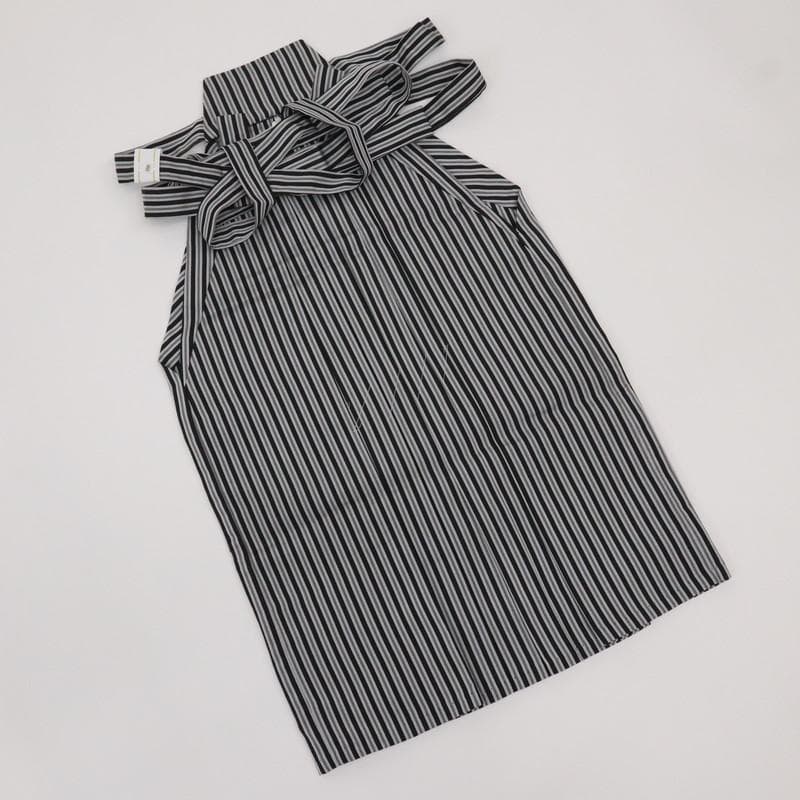 七五三羽織袴セット＊男の子5歳 亀甲に花菱 白黒茶色 着物 化繊 9RC13