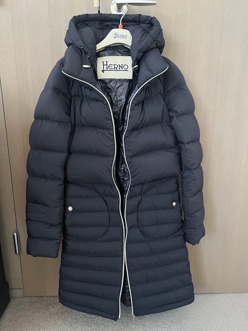 Herno 黒 ロングダウンジャケット