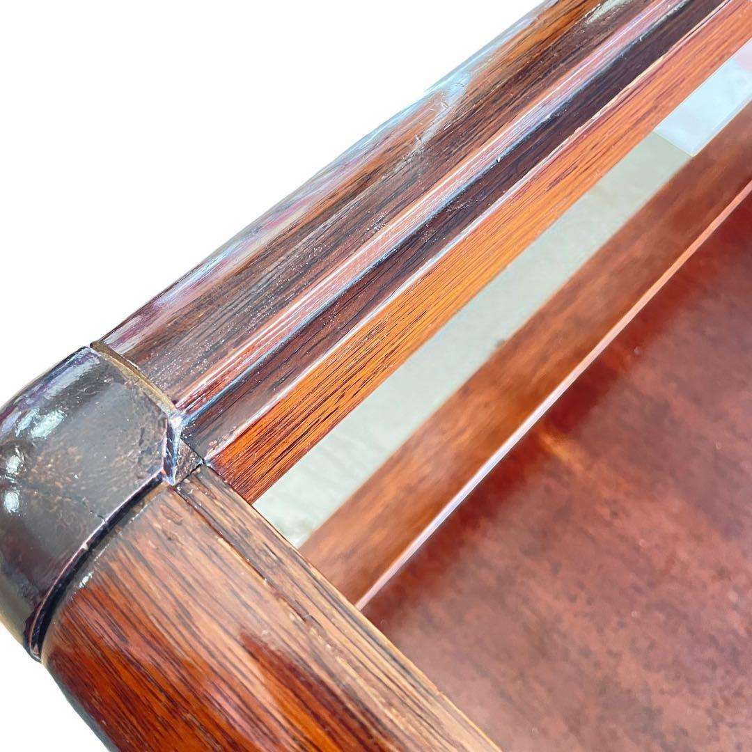 HR444 【希少デザイン】ビンテージ　ナガノインテリア　スクエアガラステーブル