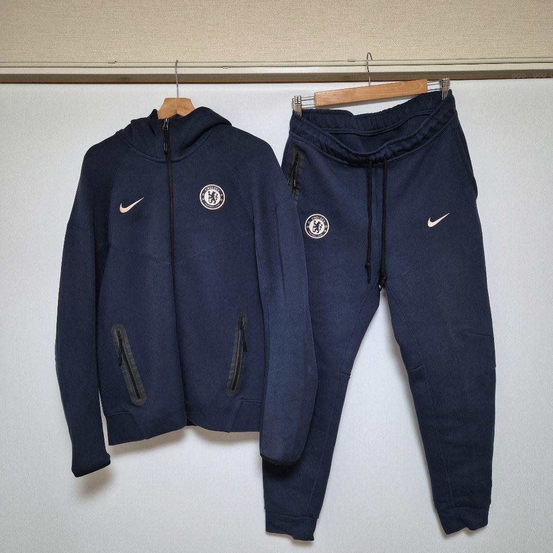 chelsea 24-25 テックフリース セットアップ ネイビー×ゴールド