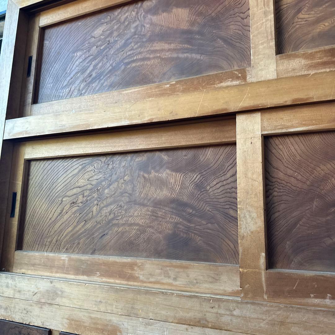 大幅お値下げ‼️時代箪笥　欅面　食器棚に！什器に！ヴィンテージ箪笥　収納に！