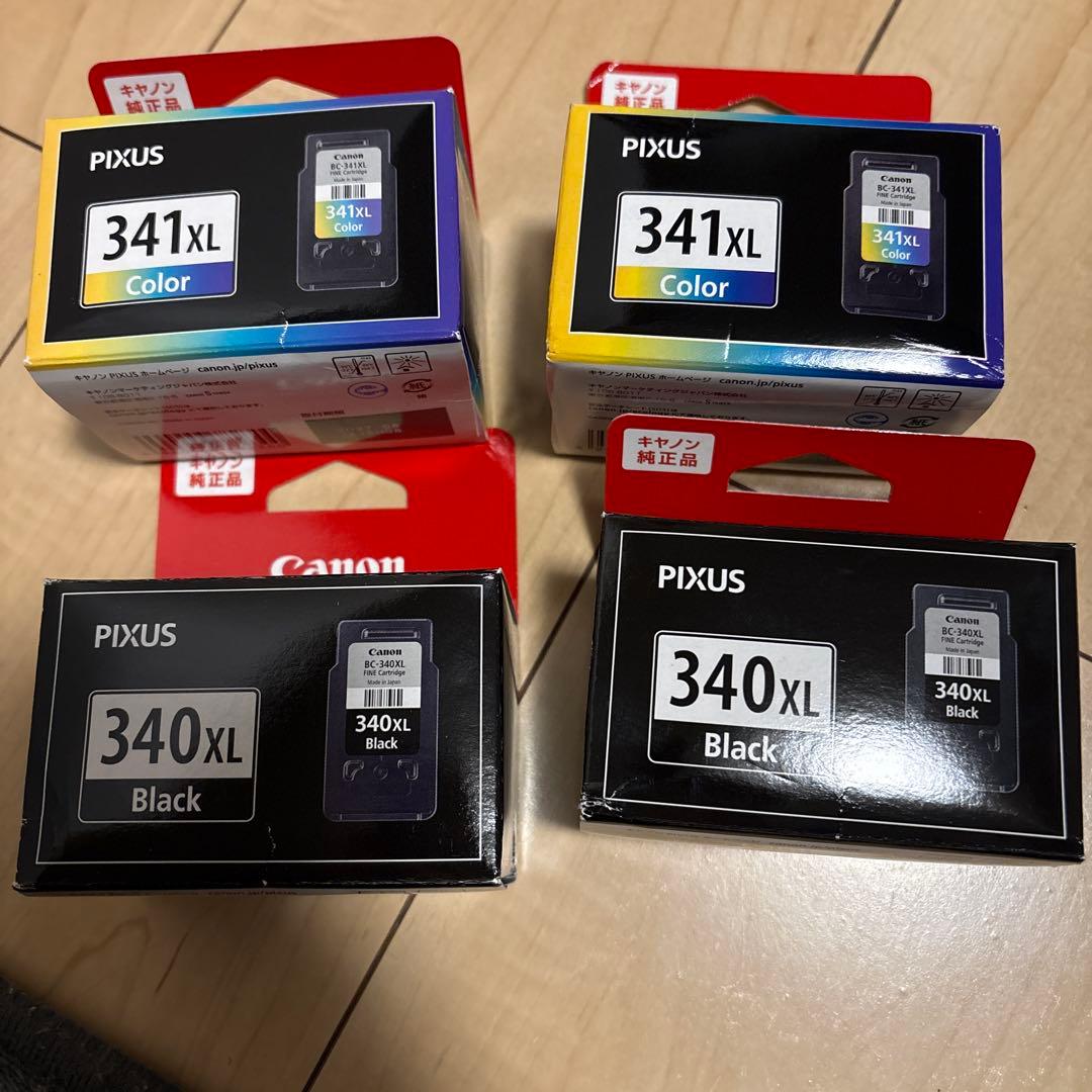 純正品　340XL 341XL ブラック2個　カラー2個