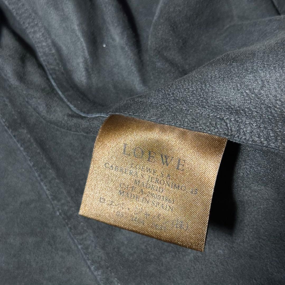 美品 LOEWE 山羊 スウェードレザー シャツジャケット