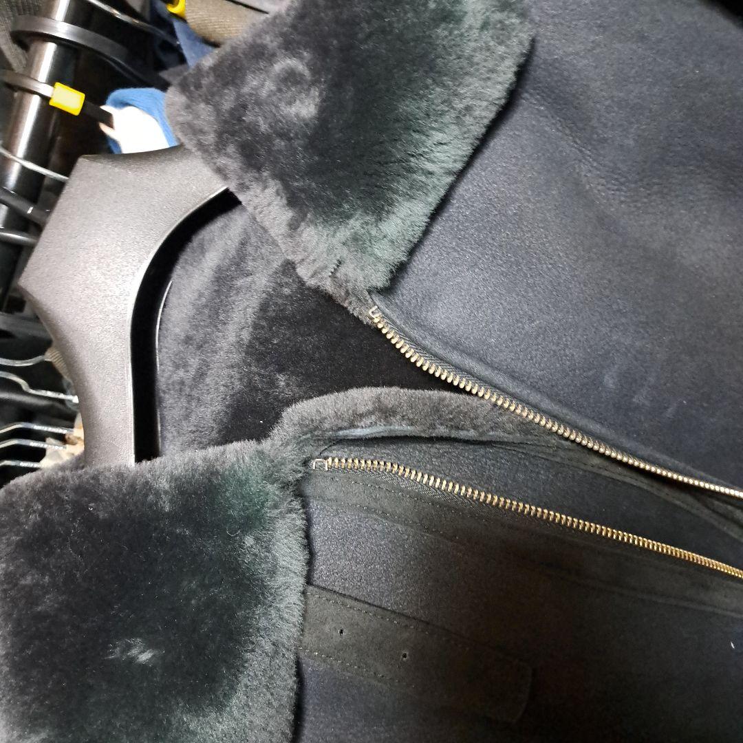 ダークグレー ムートンコート Sサイズ