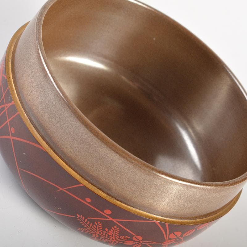 茶道具　漆塗　秋野蒔絵　内銀溜白粉解香合　在銘　共箱　D　R7406