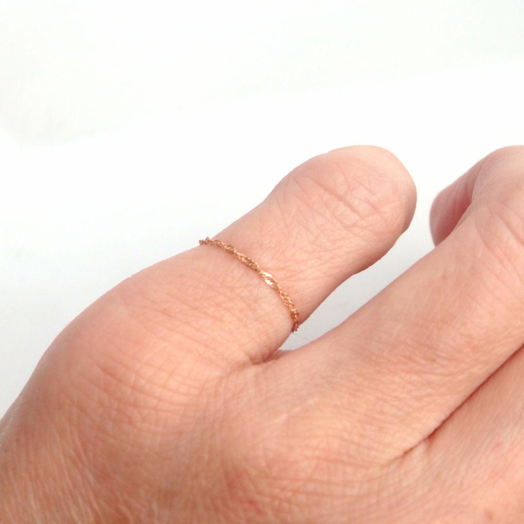 あぴ　k18リング　PG　チェーンリング　スクリューチェーン　つけっぱなし