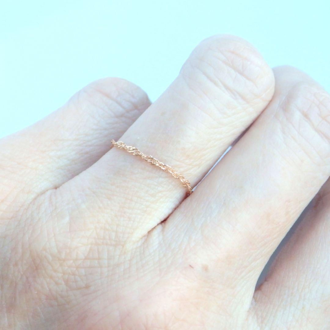 あぴ　k18リング　PG　チェーンリング　スクリューチェーン　つけっぱなし