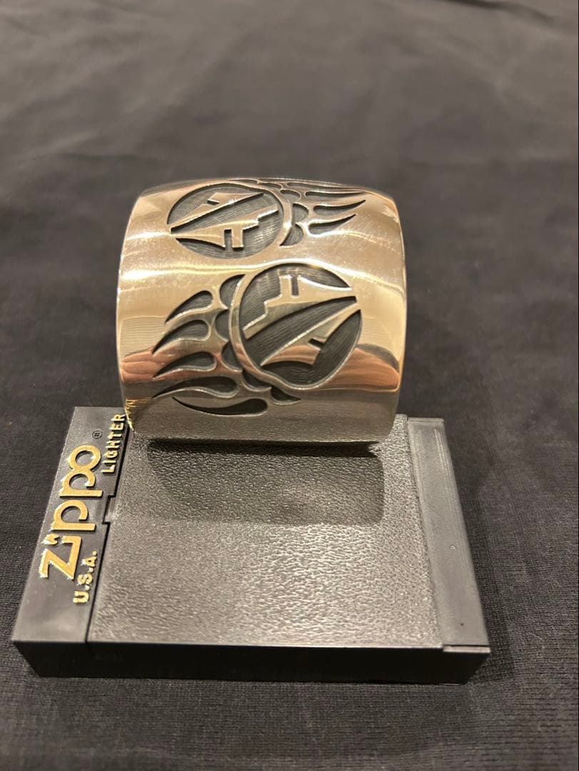 HOPI/ホピ族e Phillips作オーバーレイ ベアパウ バングル