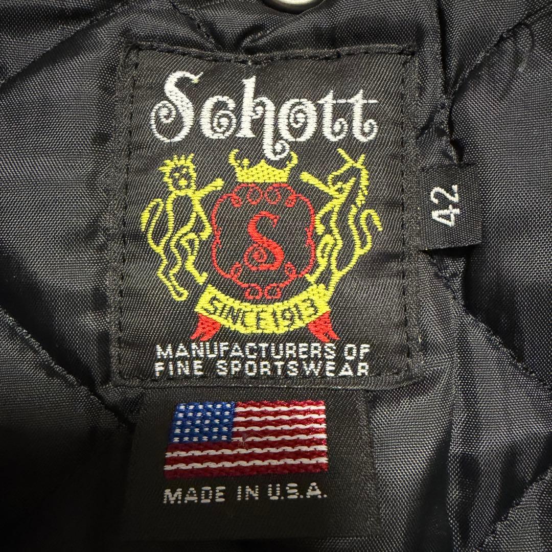 【Schott】613US ワンスター 42 美品 ダブルライダース ショット
