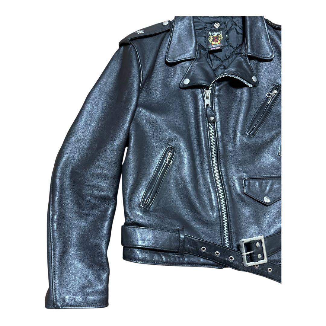 【Schott】613US ワンスター 42 美品 ダブルライダース ショット