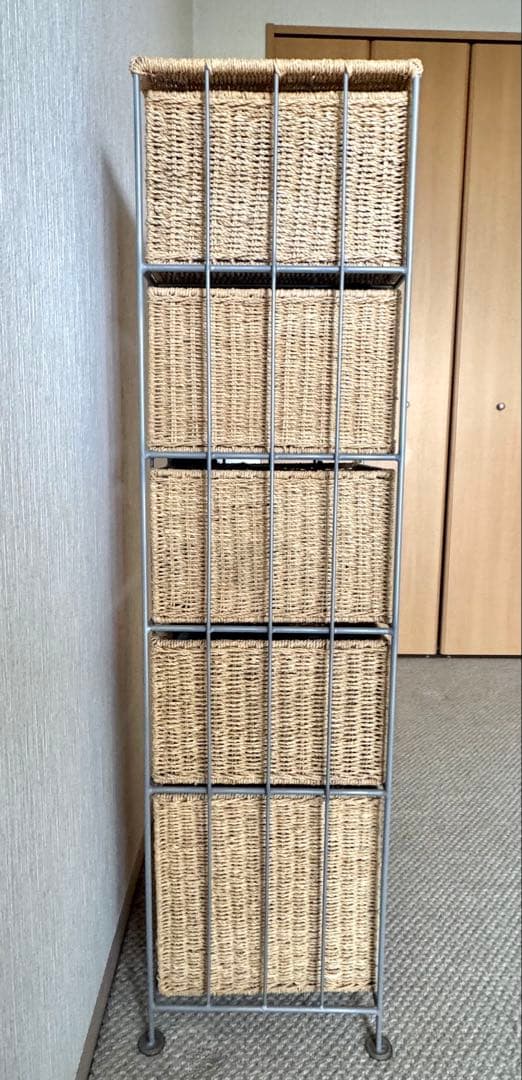 ラタン製チェスト 5段