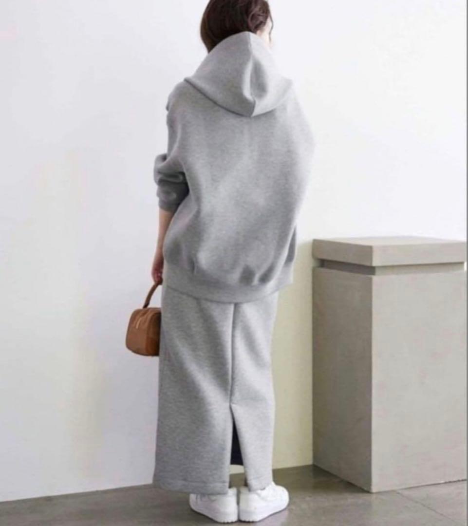 SLOBE IENA スローブイエナ　ダンボールアイラインスカート　グレー　38