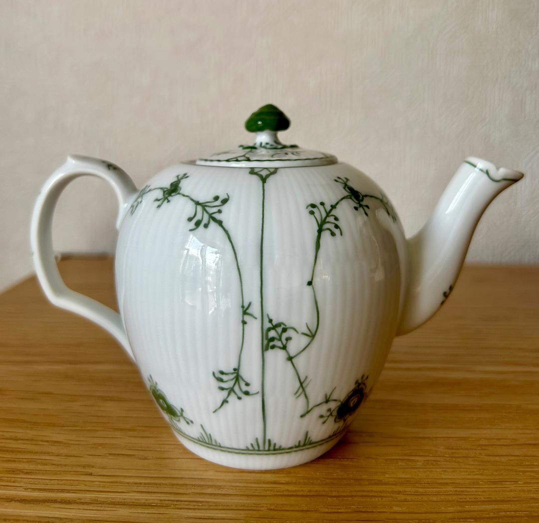 ロイヤルコペンハーゲン グリーンフルーテッドプレイン ミニティーポット350ml