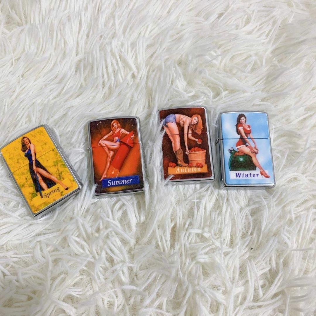 未使用品 PINUP girls ヴィンテージZIPPO 4本 オイルライター