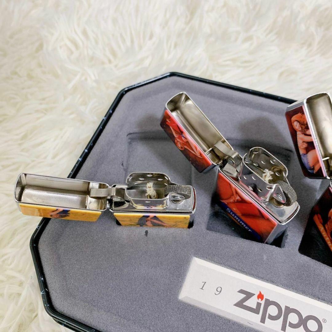 未使用品 PINUP girls ヴィンテージZIPPO 4本 オイルライター