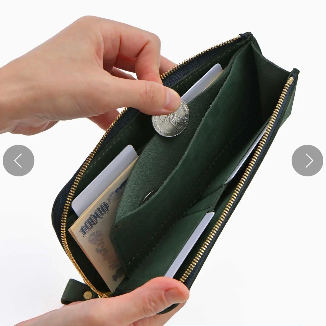 カワニシカバン リッチーL サンドレザー グレー 長財布 ricchy L