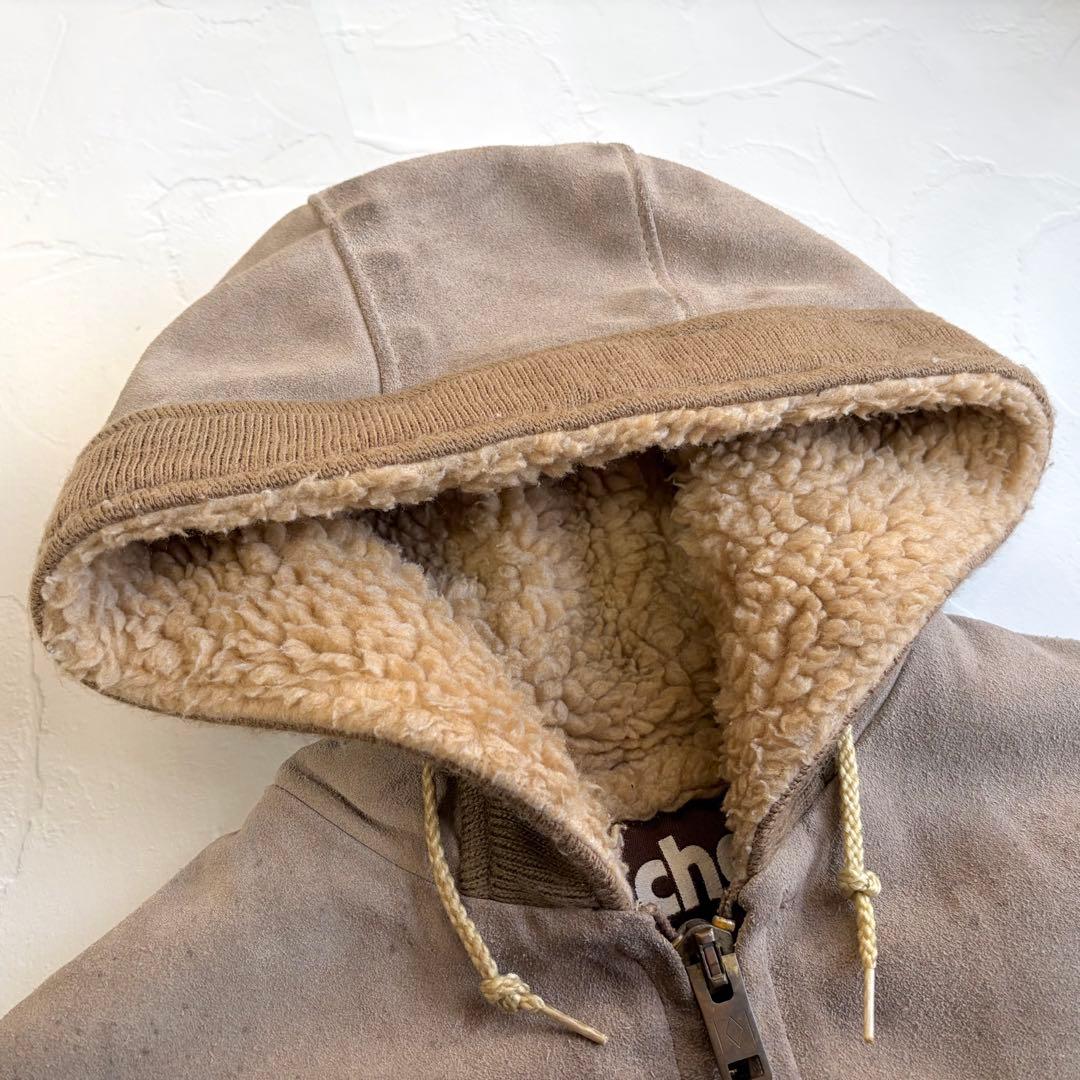 【schott】Suede bomber jacket hoodie 390