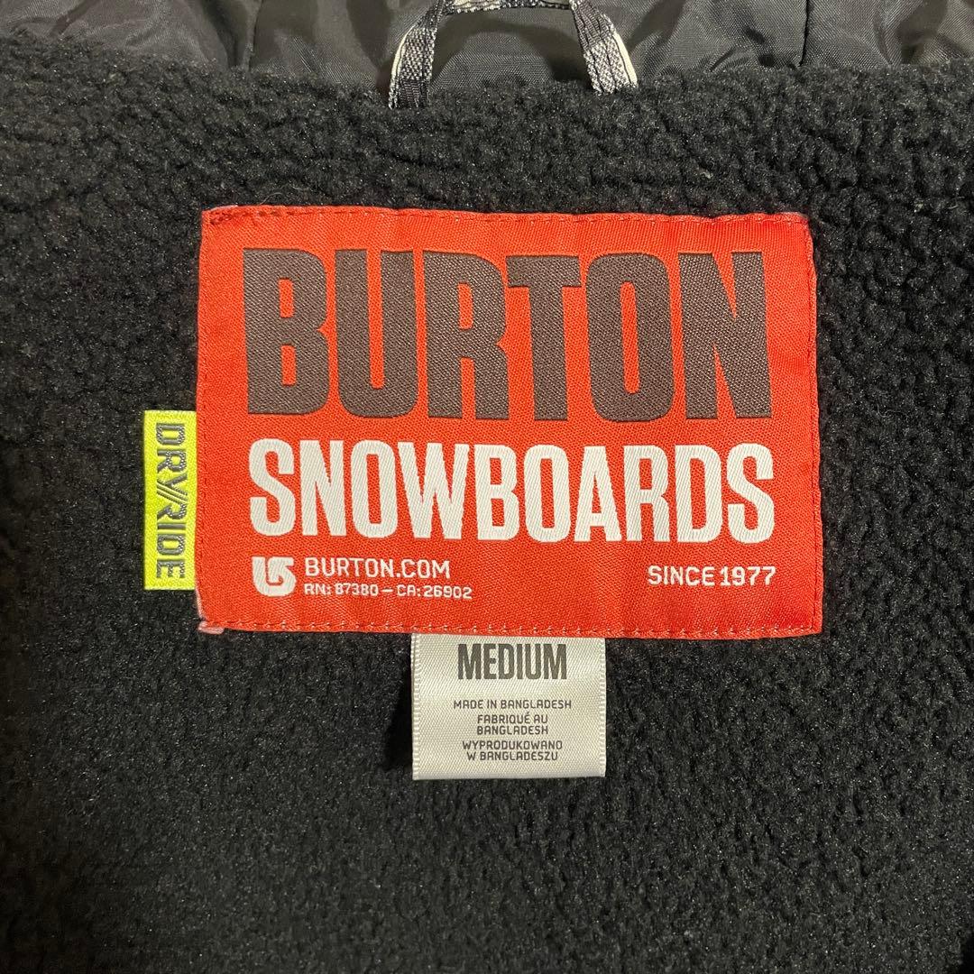 Burtonバートンスキーウェアスノーボードジャケットパーカーチェック柄黒白希少