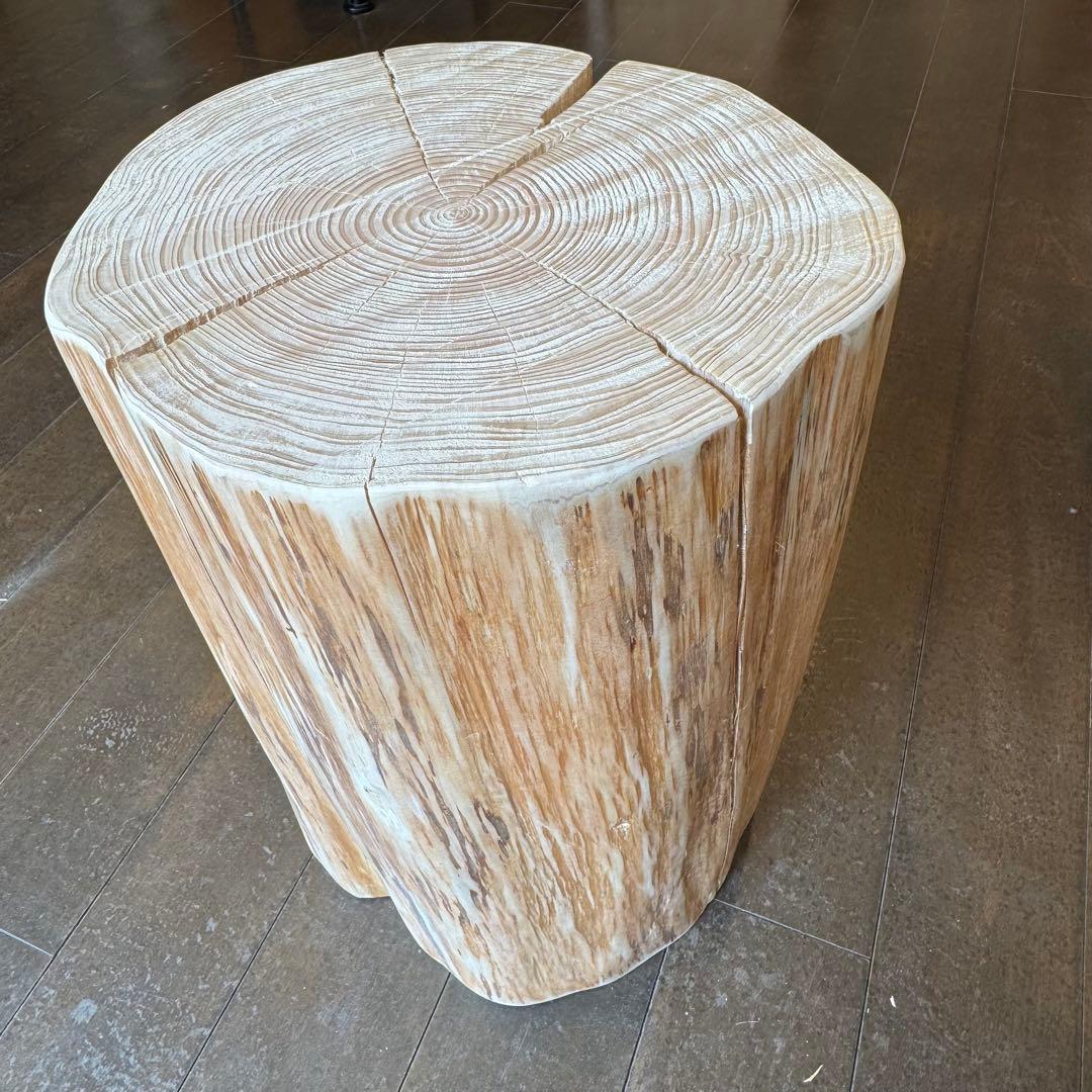 ★H151★天然ヒノキ★丸太★切り株★ちゃぶ台★テーブル★飾り台★スツール