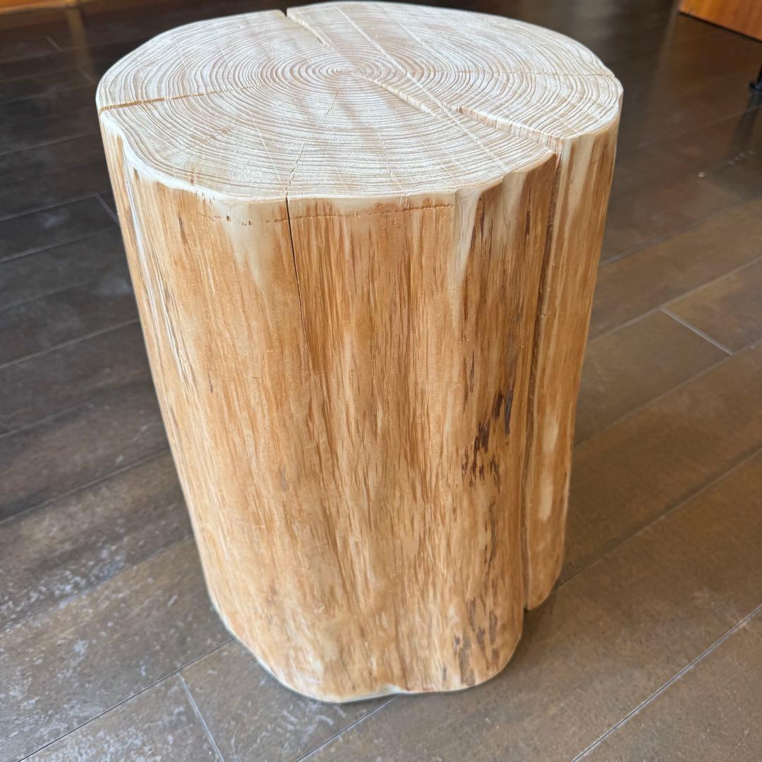 ★H151★天然ヒノキ★丸太★切り株★ちゃぶ台★テーブル★飾り台★スツール