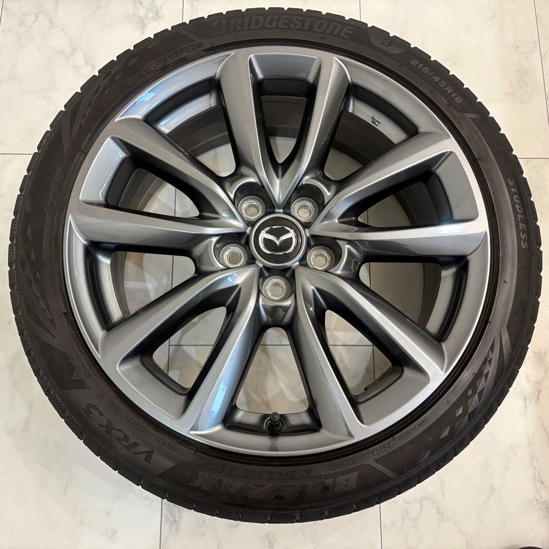 スタッドレス ブリザックVRX3 マツダ3純正ホイールセット 215/45R18