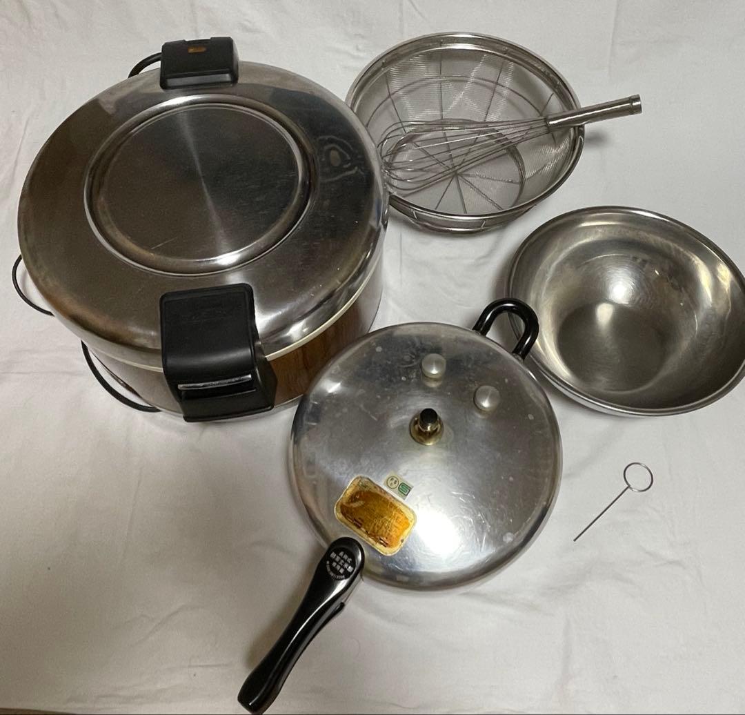長岡式酵素玄米の保温器、圧力鍋、ザル、ボール、泡立て器