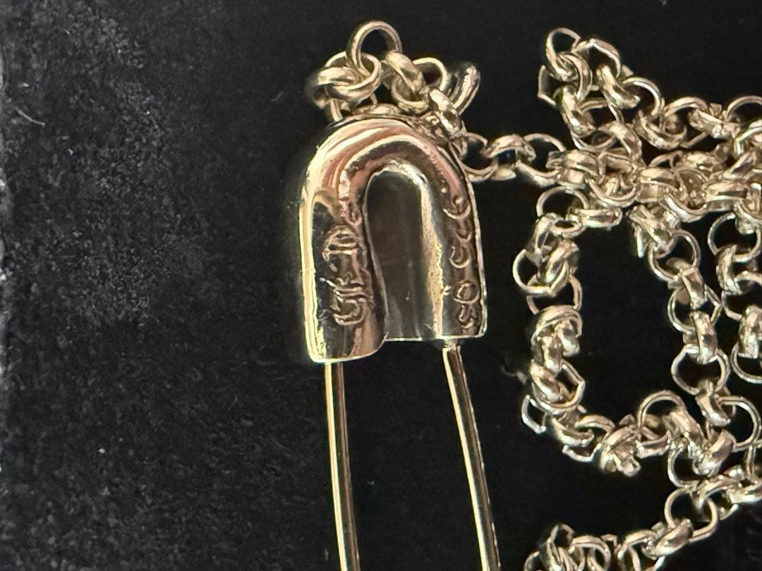 セーフティーピン　ネックレス　 1ダイヤ　１８インチ　クロムハーツ