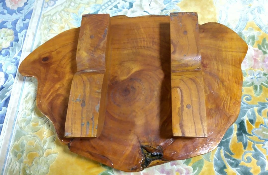 銘木 一枚板　 飾り台 花台 小テーブル インテリア　中古品