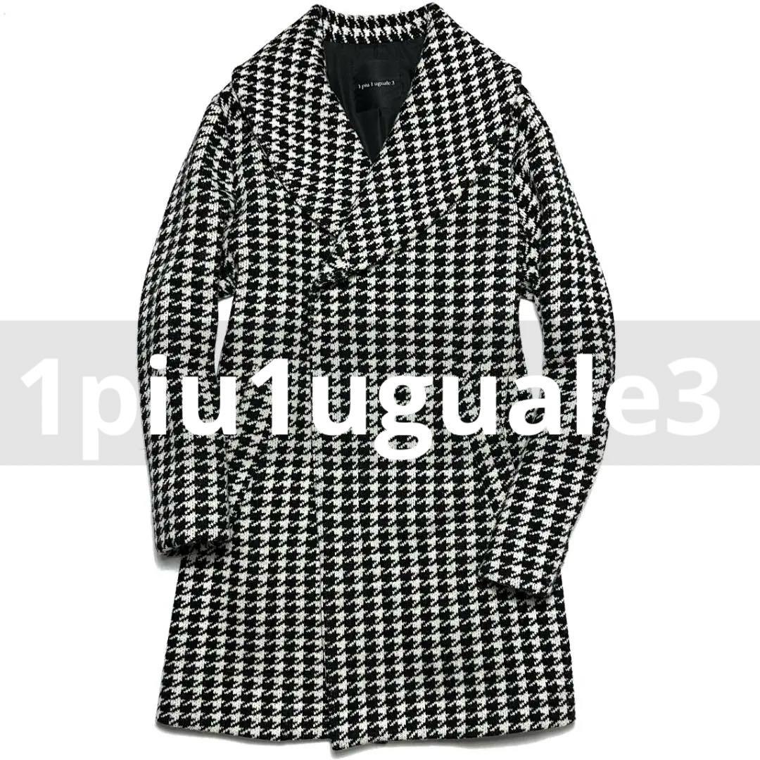 定価16.5万 1piu1uguale3 HOUNDSTOOTHショールコートⅦ