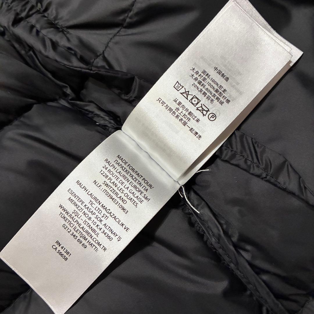 新品未使用 ローレンラルフローレン ダウンジャケット スタンドカラー ブラック