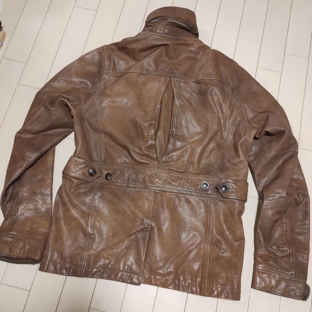 今期売切！TMT 馬革バンダナバイカーレザージャケットHORSELEATHER