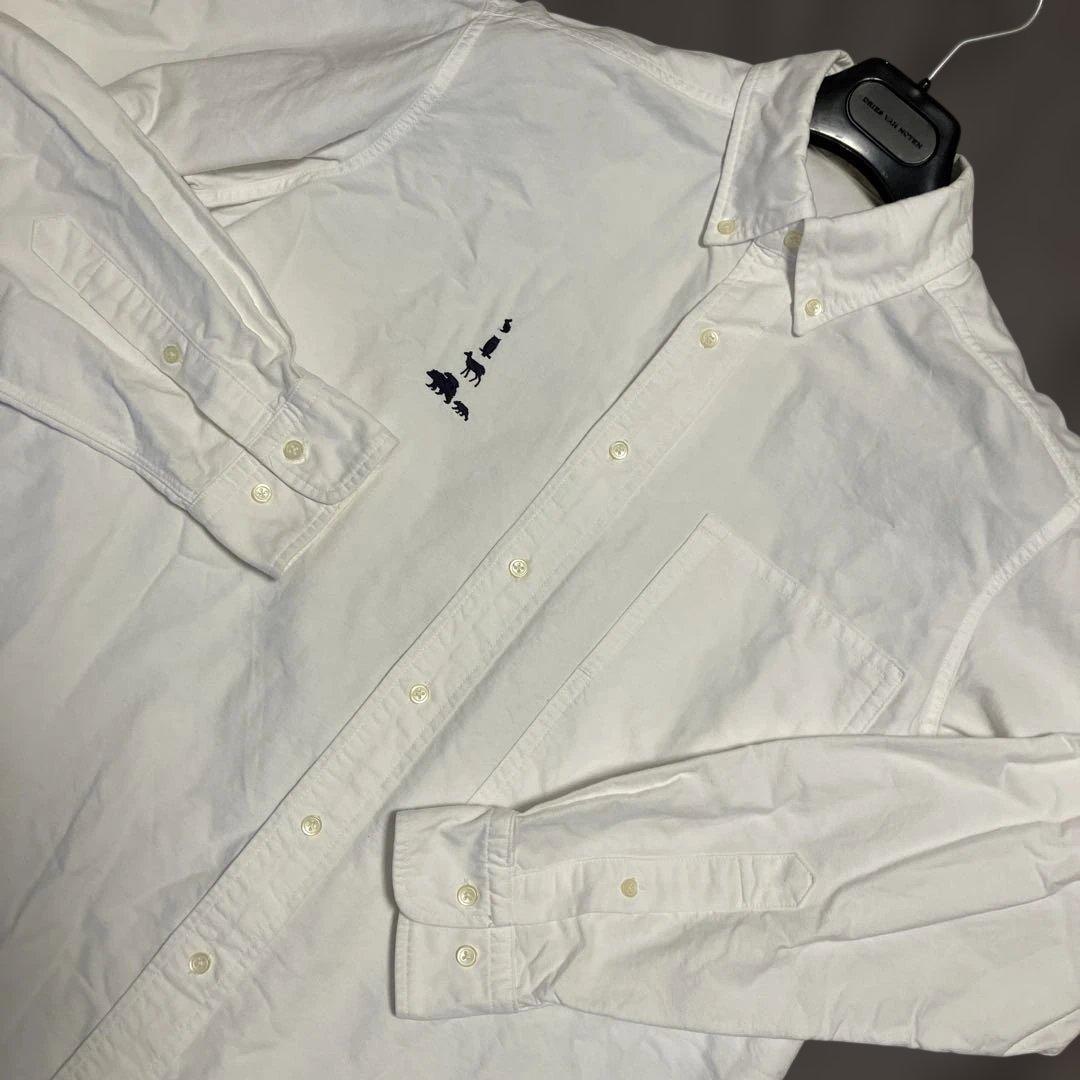 マウンテンリサーチ　BD2021オックスフォード動物刺繍BDシャツ白Lサイズ