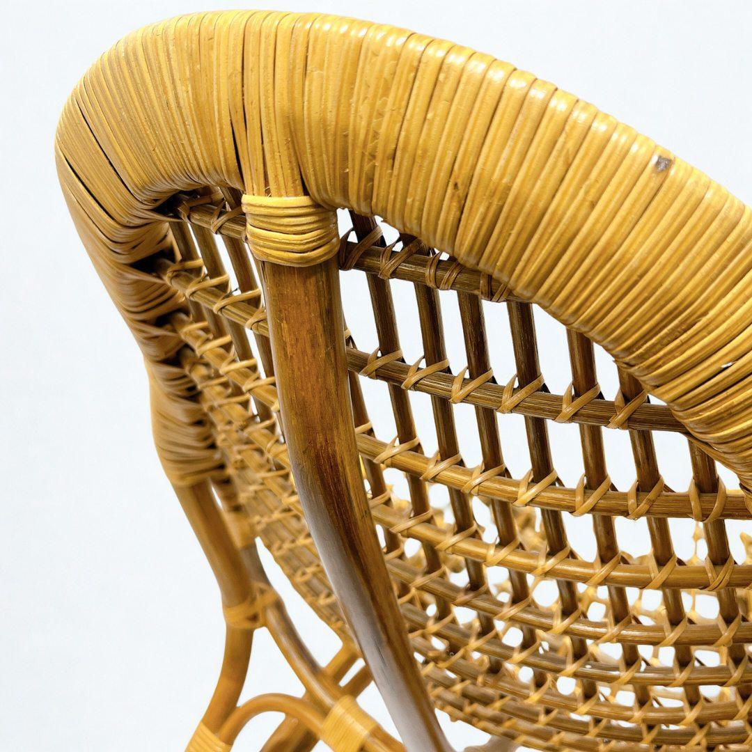 【良品✨送料無料】ラタンチェア 籐 椅子 アジアン家具 バリ風①