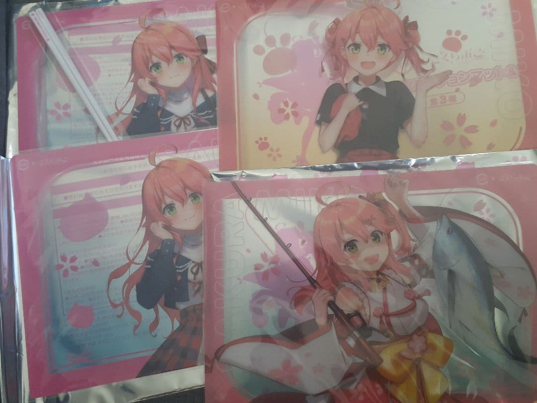 さくらみこ スシロー コラボ ランチョンマット 箸付き　全3種+1