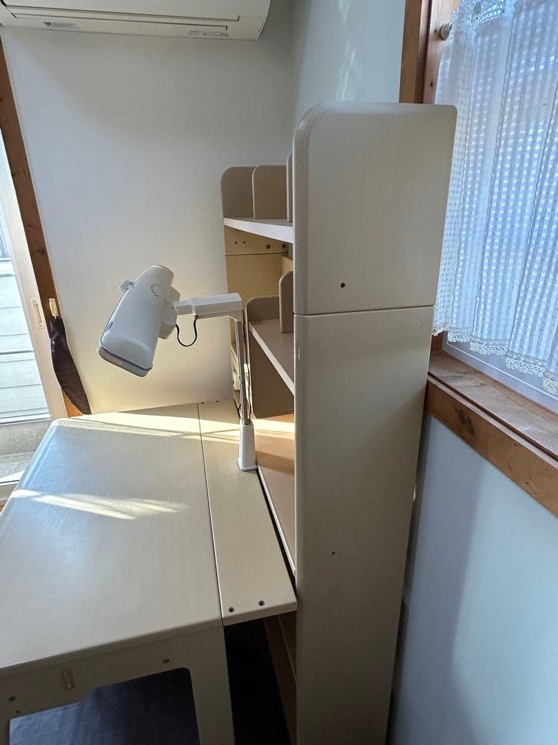 引取希望 子供用学習机 3点セット (同じセット有り) 照明付き くろがね