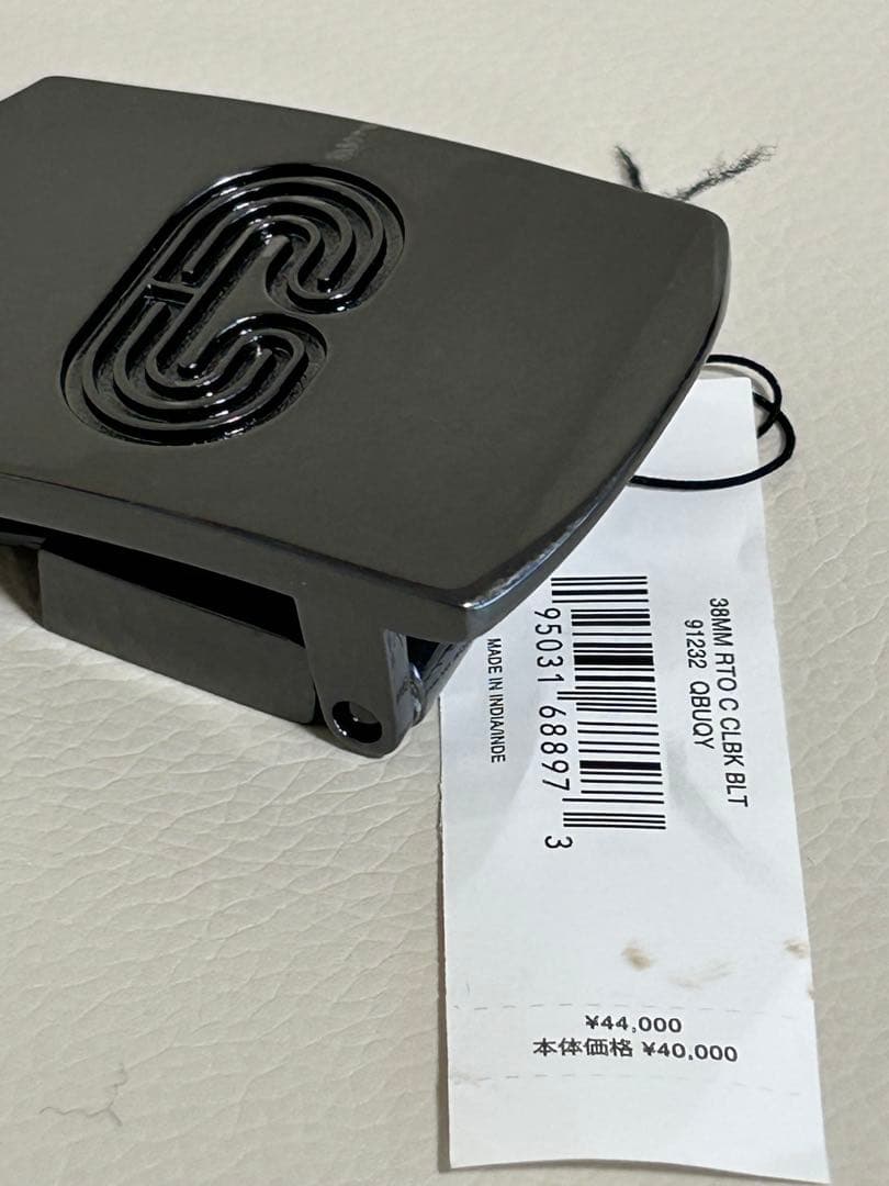 COACH リバーシブルベルト オレンジ/ネイビー