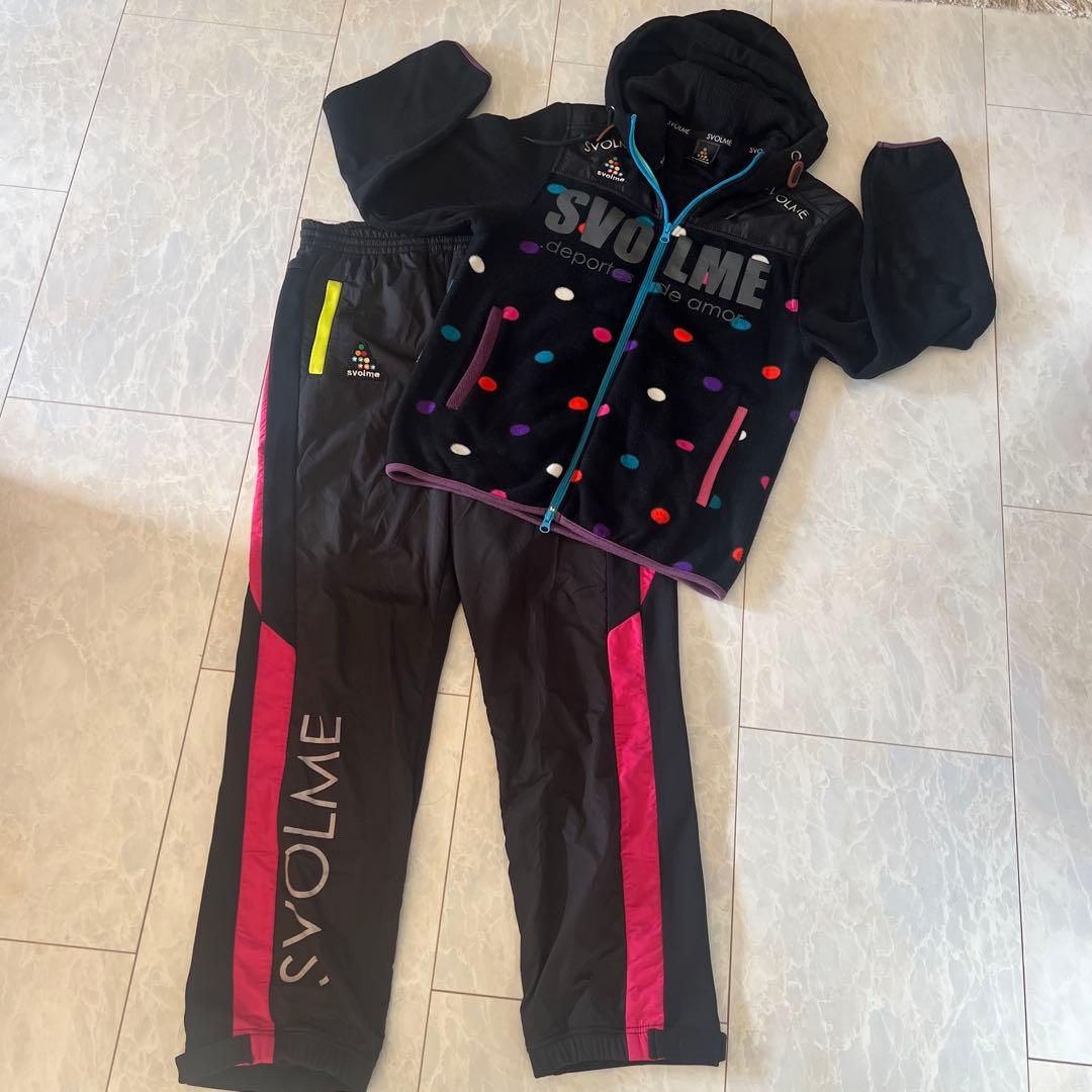 スボルメ SVOLMEピステ上下セット ブラック/マルチカラー