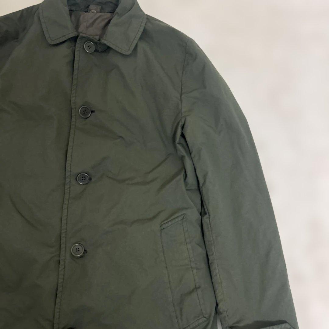 【美品】アスペジ　ライナー付き　ステンカラーコート　カーキ　ロング　M程度