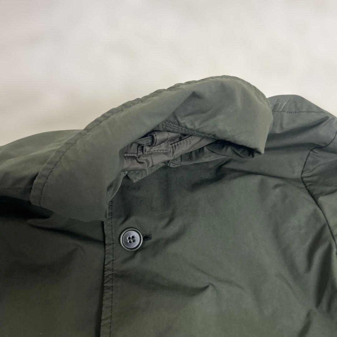 【美品】アスペジ　ライナー付き　ステンカラーコート　カーキ　ロング　M程度