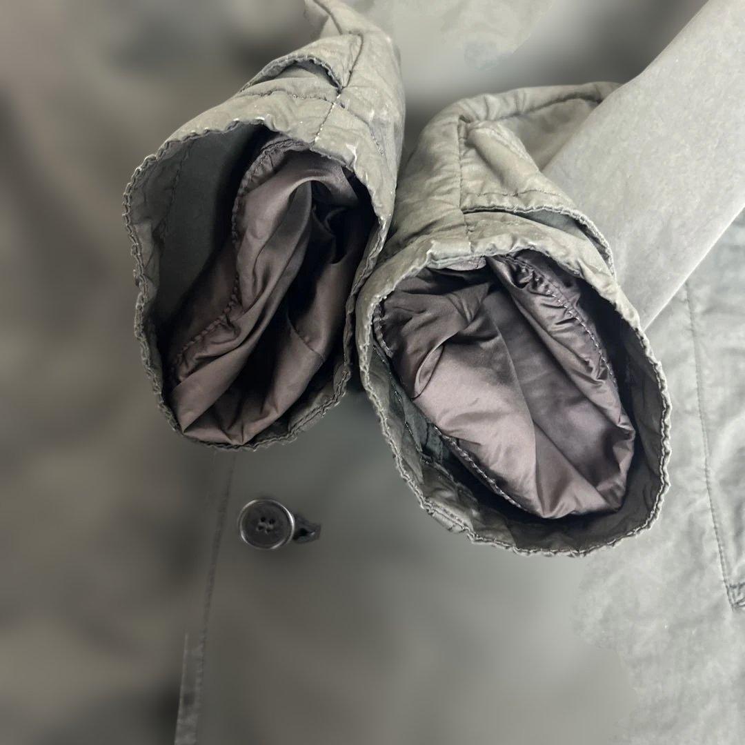 【美品】アスペジ　ライナー付き　ステンカラーコート　カーキ　ロング　M程度