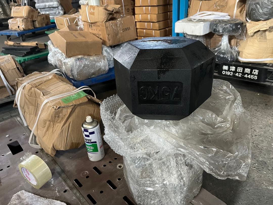 15000円割引　　ラバー ヘックス ダンベル 75kg × 2個