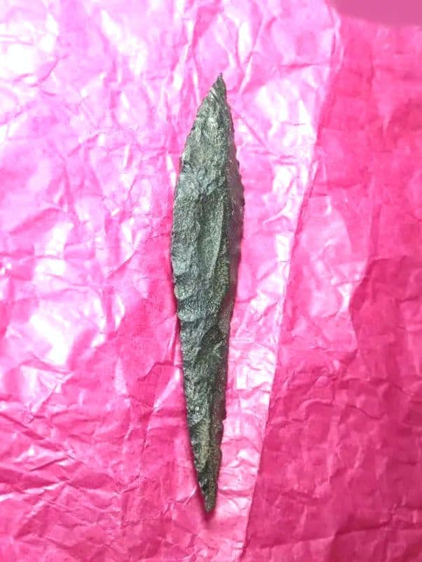 アイヌ仕様。Pro 有舌尖頭器 a 石器 サヌカイト 模写