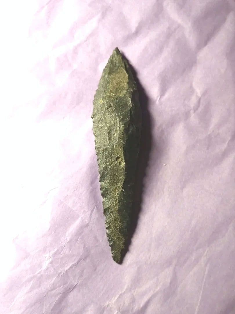 アイヌ仕様。Pro 有舌尖頭器 a 石器 サヌカイト 模写