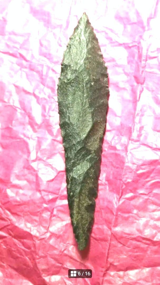 アイヌ仕様。Pro 有舌尖頭器 a 石器 サヌカイト 模写