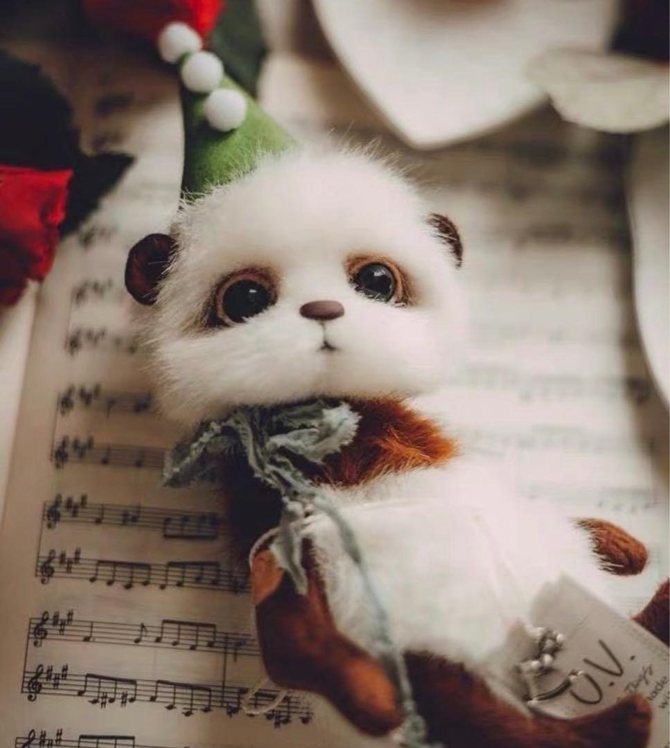 大きいお目目のパンダちゃん アーティストベア テディベア 海外作家様 ぬいぐるみ