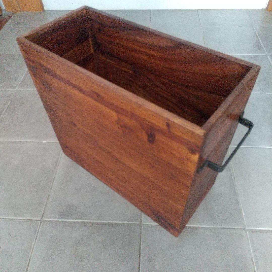 天然チーク マガジンラック ボックス アジアン家具 雑貨