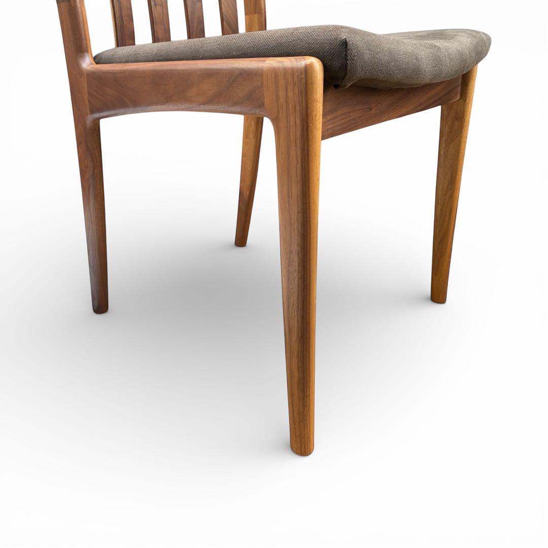 極美品 ナガノインテリア ウォールナット ダイニングチェア 天然木 椅子 無垢②