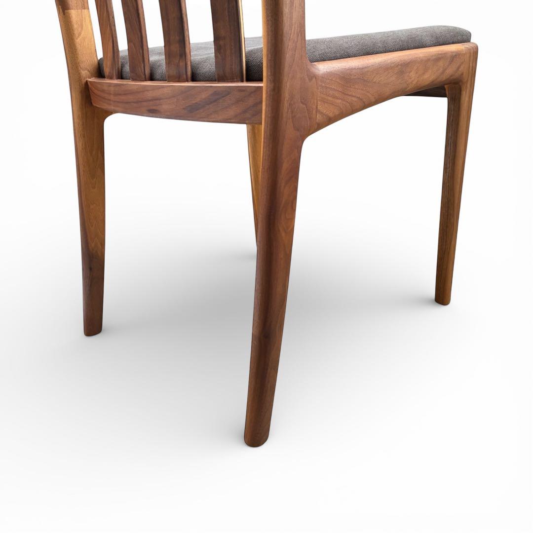 極美品 ナガノインテリア ウォールナット ダイニングチェア 天然木 椅子 無垢②