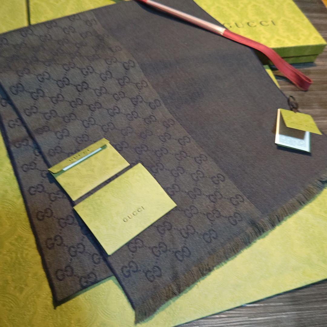 ❤新品箱袋付き❤GUCCI マフラー ショール ストール スカーフ❤グリーン❤